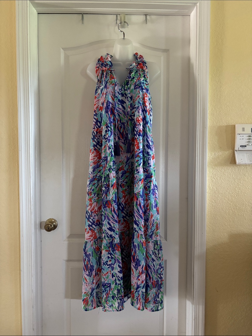 Mud Pie Blue Floral Halter Dress NWOT